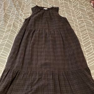 State of Grace Black Plaid midi dress